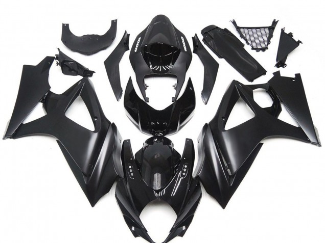 Kits Carenagem Moto Suzuki GSXR 1000 2007-2008 - Preto Brilhante Preto Fosco