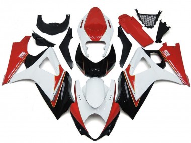 Carenagens Moto Suzuki GSXR 1000 2007-2008 - Branco Vermelho Preto