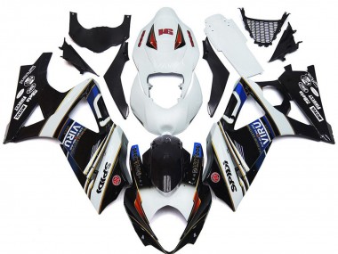 Carenagens Moto Suzuki GSXR 1000 2007-2008 - Branco Azul Vermelho Preto Viru