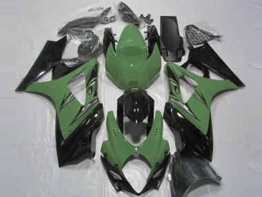 Carenagens Moto Suzuki GSXR 1000 2007-2008 - Verde Floresta Preto Brilhante