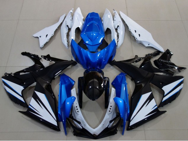 Carenagem Moto Suzuki GSXR 1000 2009-2016 - Branco Azul Preto