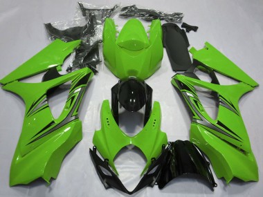 Carenagens Moto Suzuki GSXR 1000 2007-2008 - Verde Preto Brilhante OEM Estilo