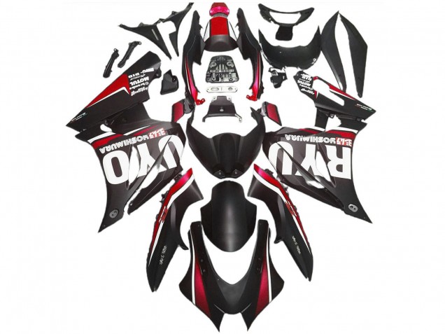 Kit Carenagens Moto Suzuki GSXR 1000 2017-2024 - Preto Fosco Vermelho