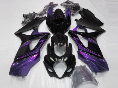 Carenagens Moto Suzuki GSXR 1000 2007-2008 - Preto Brilhante Roxo