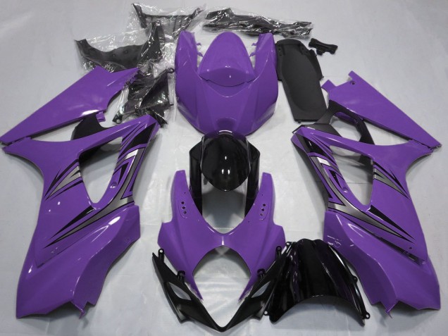 Carenagens Moto Suzuki GSXR 1000 2007-2008 - Roxo Preto Brilhante OEM Estilo