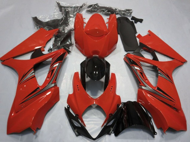 Carenagens Moto Suzuki GSXR 1000 2007-2008 - Vermelho Preto Brilhante OEM Estilo