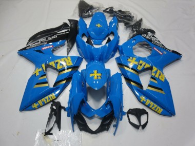 Carenagens Moto Suzuki GSXR 1000 2009-2016 - Azul Ouro Preto Rizla