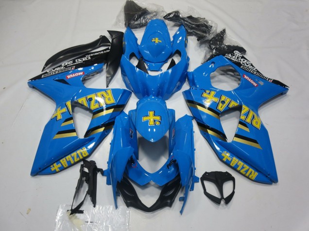 Carenagens Moto Suzuki GSXR 1000 2009-2016 - Azul Ouro Preto Rizla