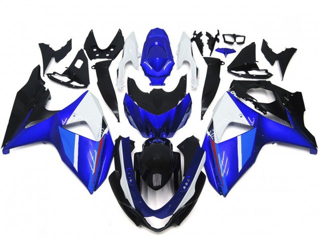 Carenagens Moto Suzuki GSXR 1000 2009-2016 - Branco Azul Preto