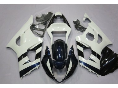 Carenagens Moto Suzuki GSXR 1000 2003-2004 - Branco Preto Brilhante