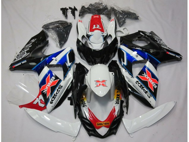 Carenagens Moto Suzuki GSXR 1000 2009-2016 - Branco Azul Vermelho Preto X