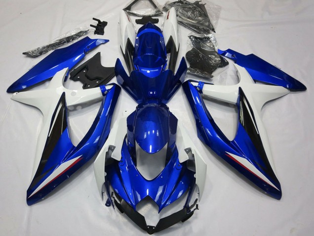 Carenagens Moto Suzuki GSXR 600 / GSXR 750 2008-2010 - Branco Azul Preto