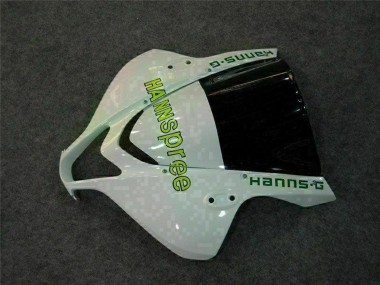 Carenagem Moto Honda CBR600RR 2007-2008 - Branco Verde Preto Brilhante Hannspree