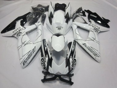 Carenagens Moto Suzuki GSXR 600 / GSXR 750 2008-2010 - Branco Preto Alstare Corona Motul