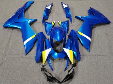 Carenagens Moto Suzuki GSXR 600 / GSXR 750 2011-2024 - Azul Branco Amarelo