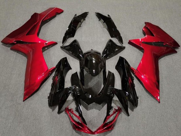 Carenagens Moto Suzuki GSXR 600 / GSXR 750 2011-2024 - Vermelho Preto Brilhante