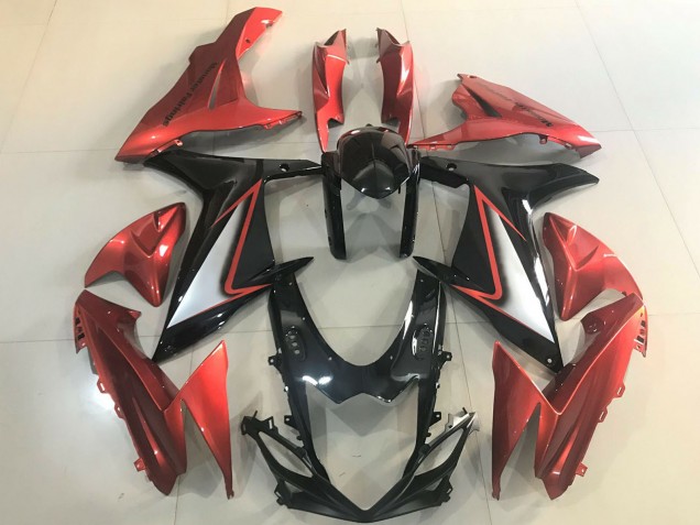 Carenagens Moto Suzuki GSXR 600 / GSXR 750 2011-2024 - Laranja Prata Preto Brilhante