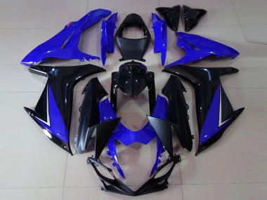 Carenagens Moto Suzuki GSXR 600 / GSXR 750 2011-2024 - Azul Preto Brilhante