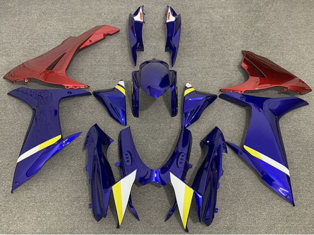 Carenagens Moto Suzuki GSXR 600 / GSXR 750 2011-2024 - Azul Vermelho Branco Amarelo