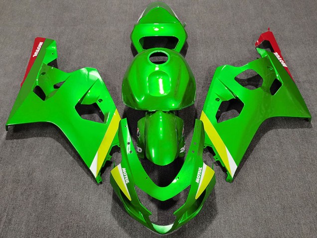 Carenagens Moto Suzuki GSXR 600 / GSXR 750 2004-2005 - Verde Amarelo Branco