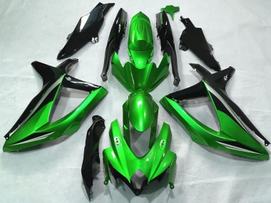 Carenagens Moto Suzuki GSXR 600 / GSXR 750 2008-2010 - Verde Prata Preto Brilhante