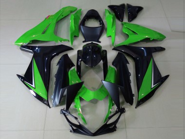 Carenagens Moto Suzuki GSXR 600 / GSXR 750 2011-2024 - Verde Preto Brilhante Preto Fosco