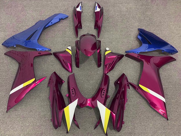 Carenagens Moto Suzuki GSXR 600 / GSXR 750 2011-2024 - Roxo Azul Branco Amarelo