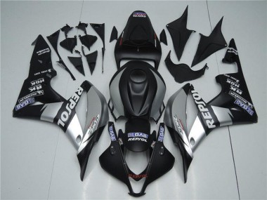Carenagens Moto Honda CBR600RR 2007-2008 - Preto Fosco Prata Cinzento Repsol