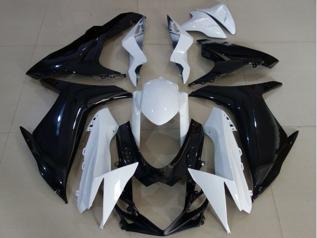 Carenagens Moto Suzuki GSXR 600 / GSXR 750 2011-2024 - Branco Preto Brilhante