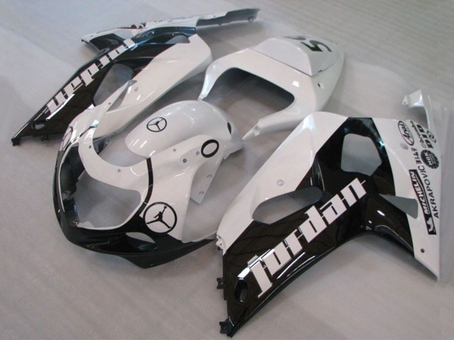 Carenagens Moto Suzuki GSXR 600 / GSXR 750 2001-2003 - Branco Preto Brilhante Jordan Michelin