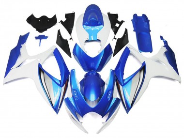Carenagens Moto Suzuki GSXR 600 / GSXR 750 2006-2007 - Branco Azul OEM Estilo