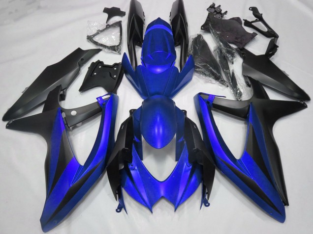 Carenagens Moto Suzuki GSXR 600 / GSXR 750 2008-2010 - Azul Preto Fosco