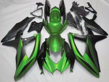 Carenagens Moto Suzuki GSXR 600 / GSXR 750 2008-2010 - Verde Preto Fosco