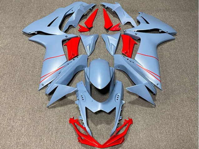Carenagens Moto Suzuki GSXR 600 / GSXR 750 2011-2024 - Azul Celeste Fosco Vermelho