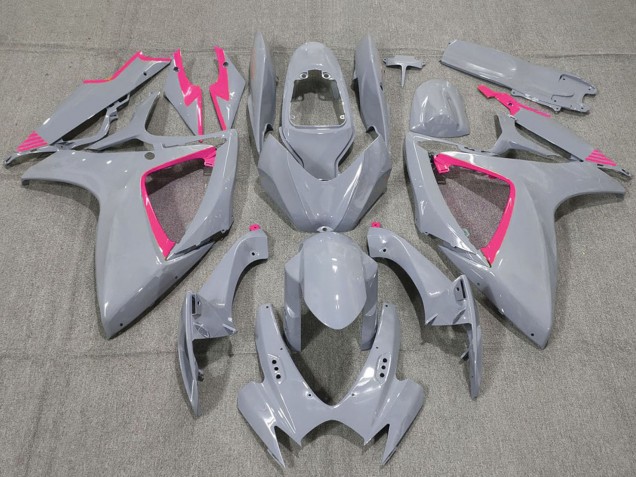 Carenagens Moto Suzuki GSXR 600 / GSXR 750 2006-2007 - Nardo Cinzento Rosa Trim