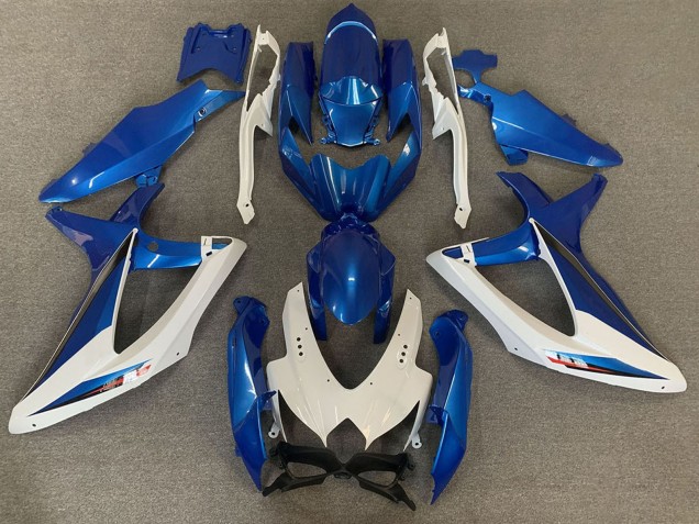 Carenagens Moto Suzuki GSXR 600 / GSXR 750 2008-2010 - Branco Azul OEM Estilo