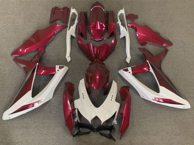 Carenagens Moto Suzuki GSXR 600 / GSXR 750 2008-2010 - Branco Vermelho OEM Estilo