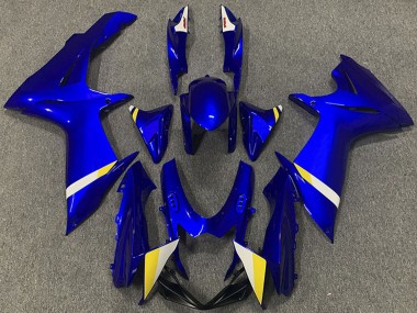 Kit Carenagens Moto Suzuki GSXR 600 / GSXR 750 2011-2024 - Azul Branco Amarelo