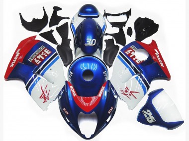 Carenagens Moto Suzuki GSXR 1300 1996-2007 - Branco Azul Vermelho Motul