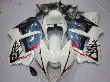 Carenagens Moto Suzuki GSXR 1300 1996-2007 - Branco Azul Empoeirado