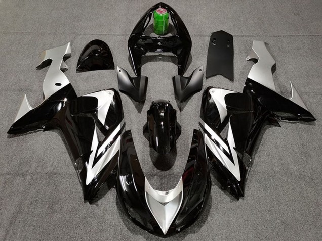 Carenagens Moto Kawasaki ZX10R 2006-2007 - Preto Brilhante Prata