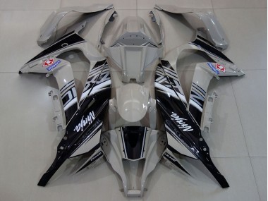 Carenagens Moto Kawasaki ZX10R 2011-2015 - Cinzento Branco Preto