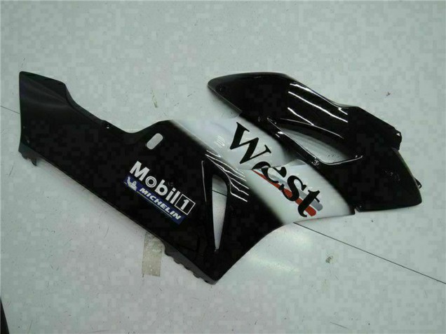 Carenagens Moto Honda CBR1000RR 2004-2005 - Preto Brilhante Branco West Mobil Michelin
