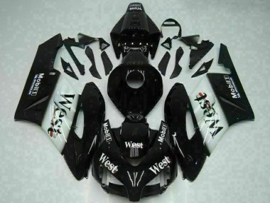 Carenagens Moto Honda CBR1000RR 2004-2005 - Preto Brilhante Branco West Mobil Michelin