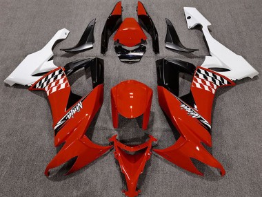 Carenagens Moto Kawasaki ZX10R 2008-2010 - Branco Vermelho Preto