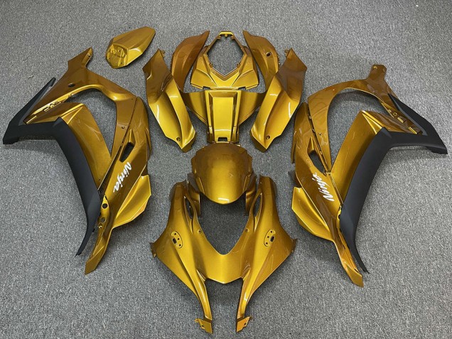 Carenagens Moto Kawasaki ZX10R 2016-2020 - Ouro Preto Branco Ninja
