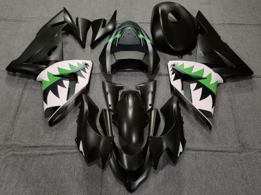 Carenagens Moto Kawasaki ZX10R 2004-2005 - Preto Fosco Verde