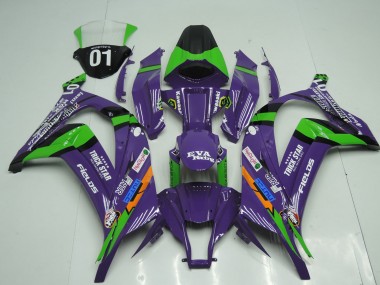 Carenagens Moto Kawasaki ZX10R 2011-2015 - Roxo Preto Verde Laranja Branco Trick Star Eva Corrida OEM Estilo