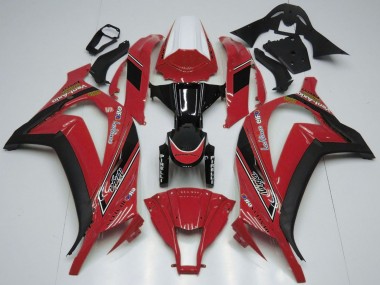 Carenagens Moto Kawasaki ZX10R 2011-2015 - Branco Vermelho Preto Brilhante OEM Estilo
