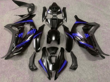 Carenagens Moto Kawasaki ZX10R 2016-2020 - Preto Fosco Azul Ninja